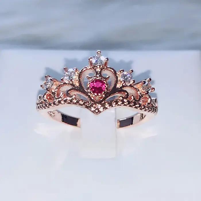 Bagues couronne de princesse pour adolescentes et femmes