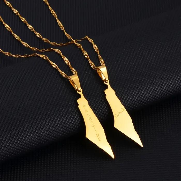 Colliers avec pendentif et chaîne Palestine pour femmes et filles @ 239921