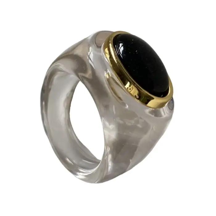 Bague en résine Unique, Texture minimaliste, étanche, bijoux inhabituels pour fête, accessoires tendance pour femmes filles
