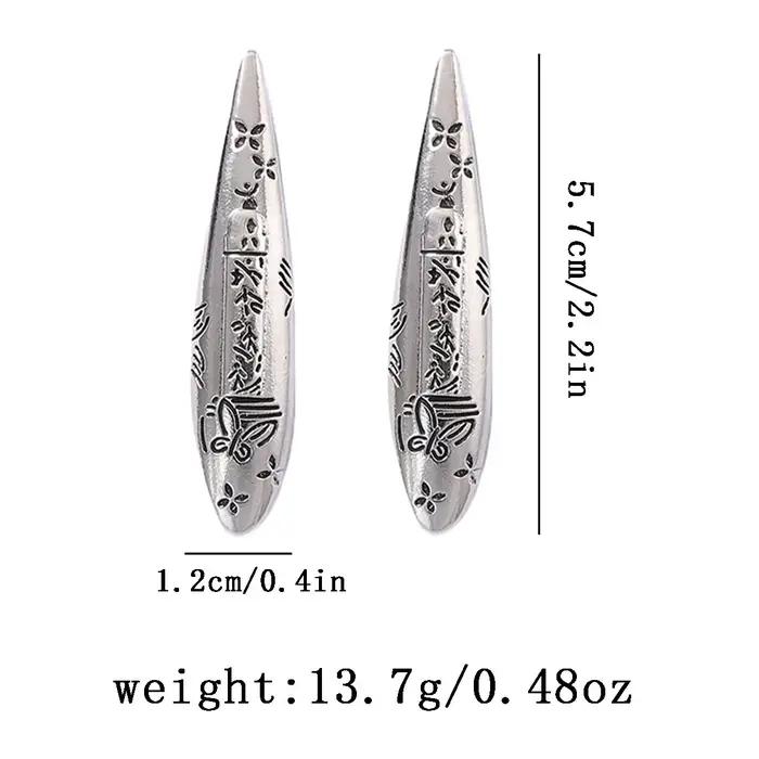 Boucles d'oreilles vintage en alliage de zinc forme goutte d'eau géométrique pour femmes occasions spéciales à offrir elegance glamour