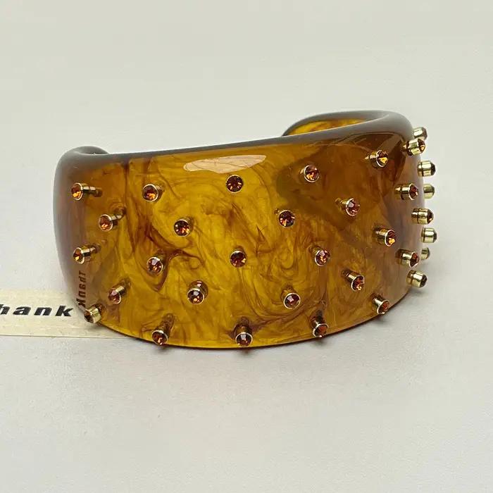 Bracelets Ouverts en Résine Rétro Style Vintage Motifs Ronds Pour Femmes Occasions Spéciales Décoration De Manchette Polyvalente