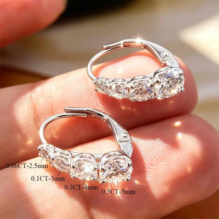 COSYA – boucles d'oreilles en moissanite pour femmes
