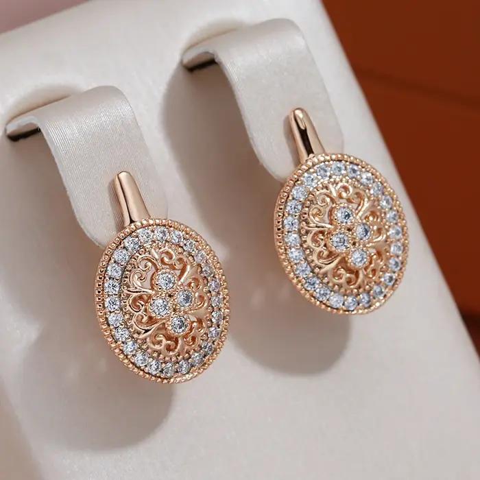 Boucles d'oreilles Vintage en Zircon pour femmes