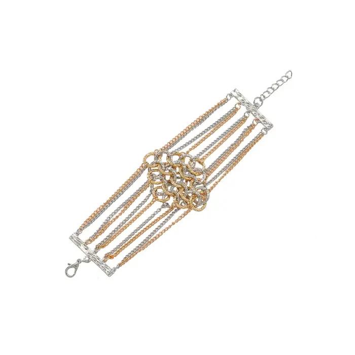Bracelets multicouches en chaînes métalliques pour femmes style moderne motifs géométriques tracker d'humeur cadeaux de fête occaions spéciales