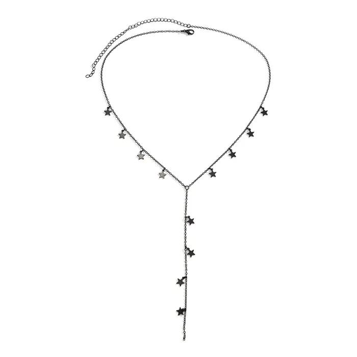 Lacteo – collier Long à pampilles étoile noire