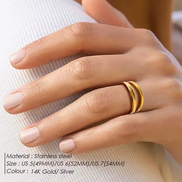 EManco – Nouveaux Anneaux Ouverts Rétro Minimalistes pour Femme