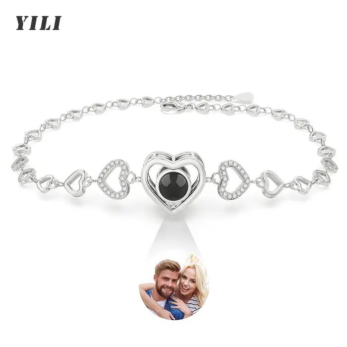Bracelets personnalisés avec photo à l'intérieur, bracelets à projection photo personnalisée, cadeau
