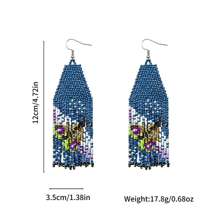 Boucles d'oreilles pendantes style indien