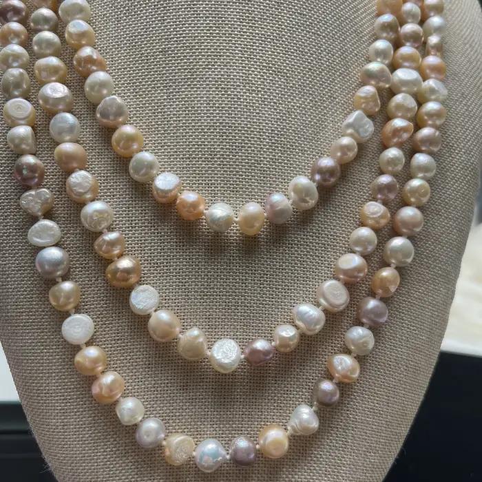 Collier de perles baroques d'eau douce naturelles