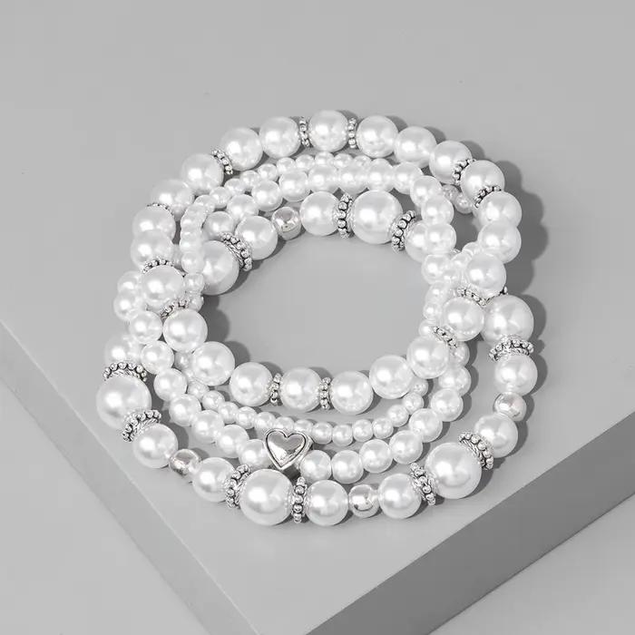 Ensemble de bracelets de perles multicouches pour femmes