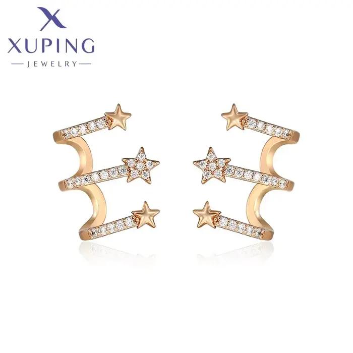 Xuping bijoux à la mode exquis étoile couleur or boucles d'oreilles pour femmes dames cadeaux de fêt