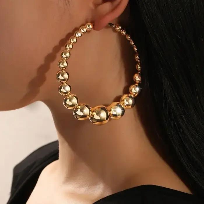 Boucle d'oreille rétro en perles CCB