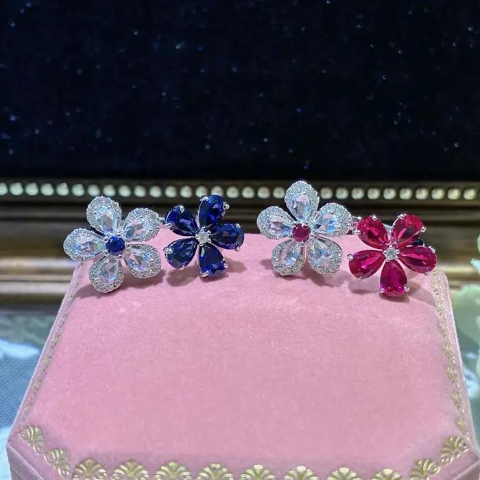 Vinregem – bague ouverte en forme de fleur pour femmes