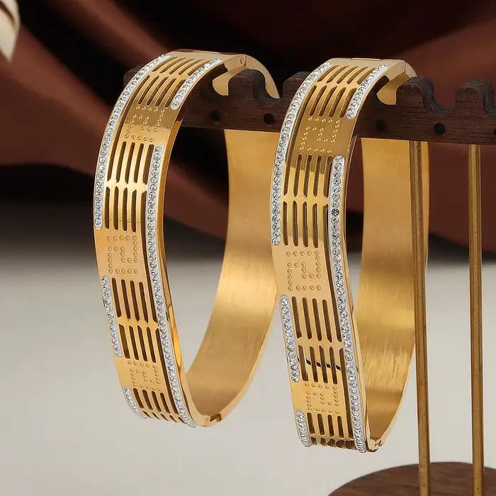 Bracelet jonc ondulé pour femme