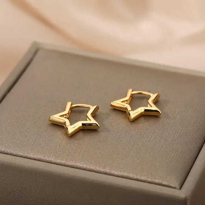 Boucles d'oreilles étoile de luxe pour femmes et filles