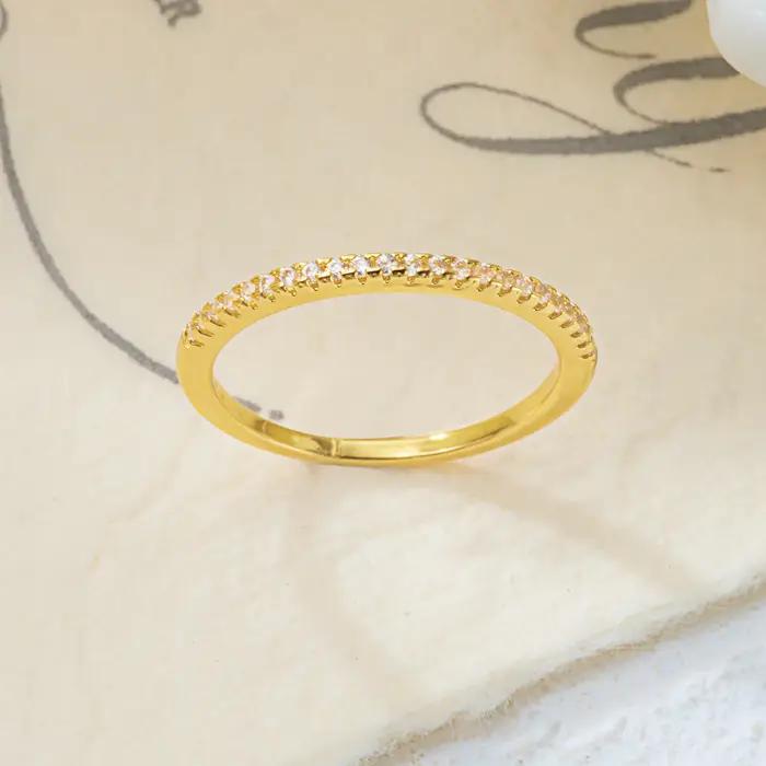 Bague Classique en Laiton Style Éternité pour Femme
