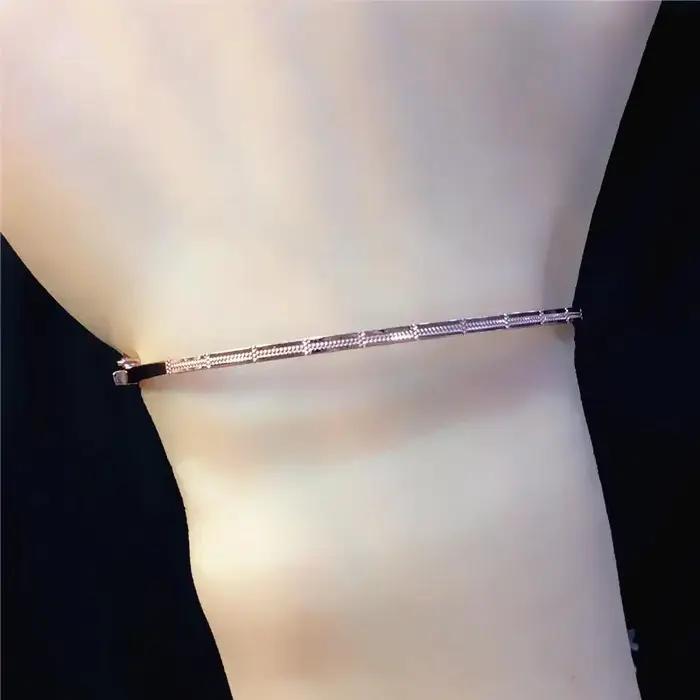 Bracelet classique plaqué or rose 14 carats pour femme