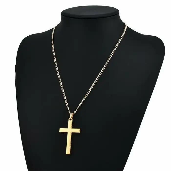 Collier religieux chrétien croix vierge marie jesus uni sexe chaîne de maillons alliage de zinc occasion spéciale femme homme