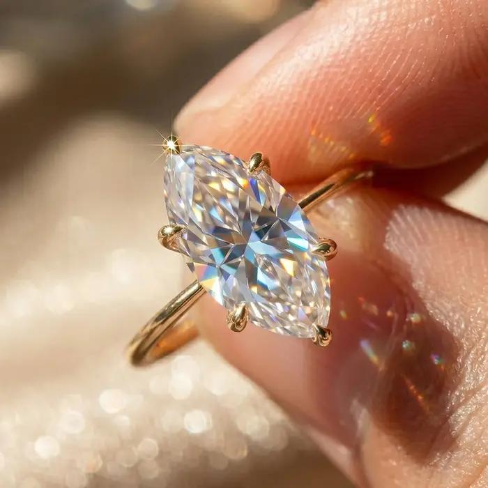 Bague en diamant Moissanite 3CT D VVS1 pour femmes, bague en argent Sterling S925, élégante et sophistiquée, bijoux de fête occasions spéciales ORSA JEWELS