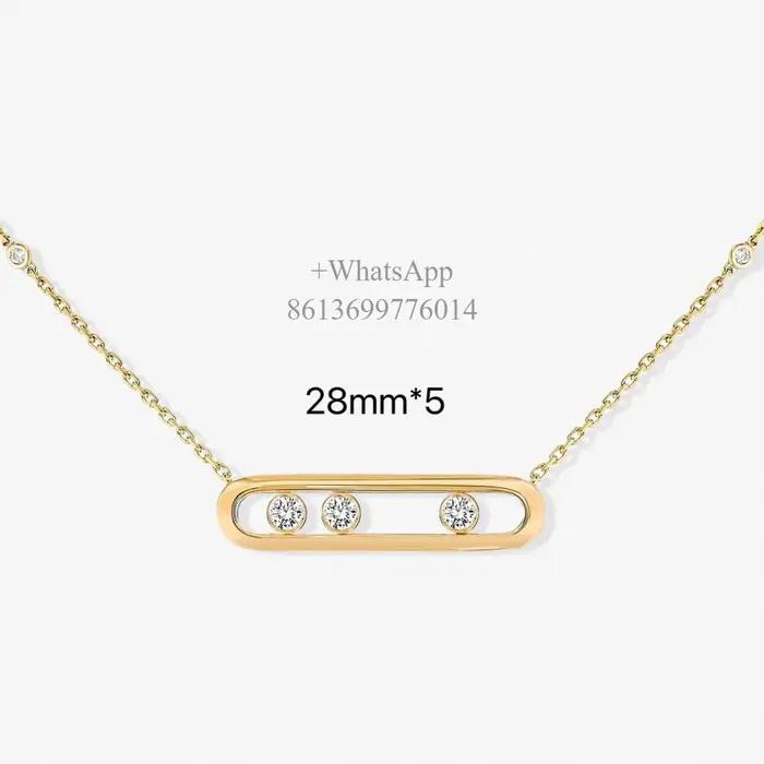 Collier coulissant en diamant au design classique, exsudant un charme élégant