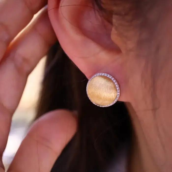 Boucles d'oreilles rondes classiques haut de gamme pour femmes