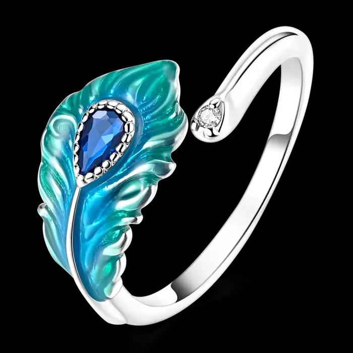 Trèfle réglable anneau 925 en argent Sterling Original rotatif fleur de cerisier anneaux ouverts pour les femmes bijoux de mariage cadeau