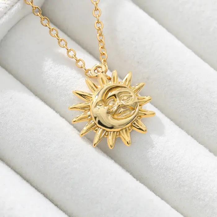 Collier soleil et lune pour femmes