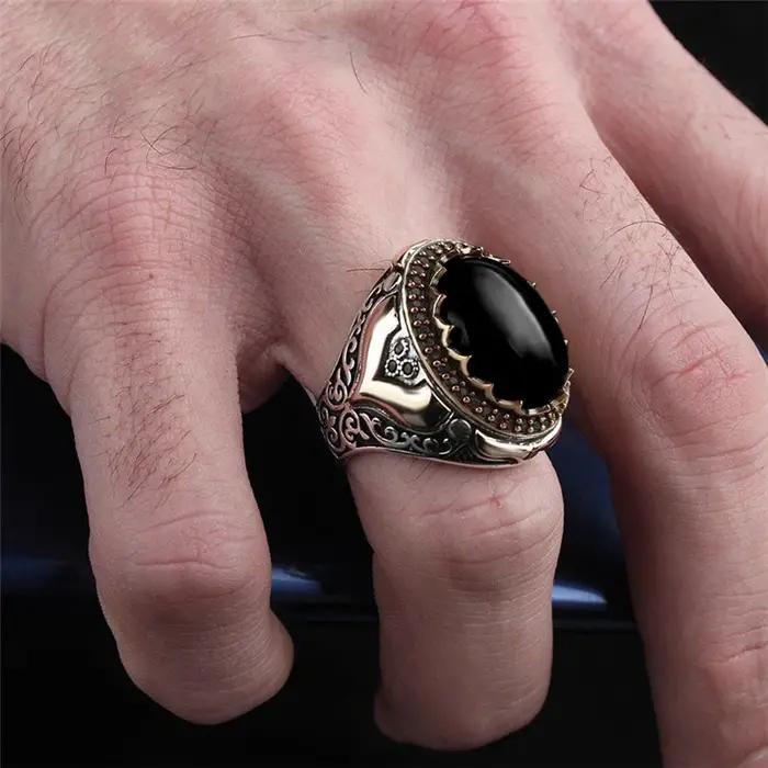 Bague chevalière turque arabe du moyen-orient pour hommes