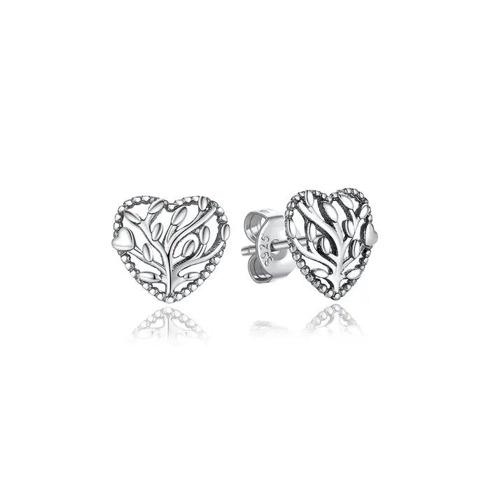 Boucles d'oreilles originales en argent Sterling 925, piercing en forme de cœur d'amour infini, cris
