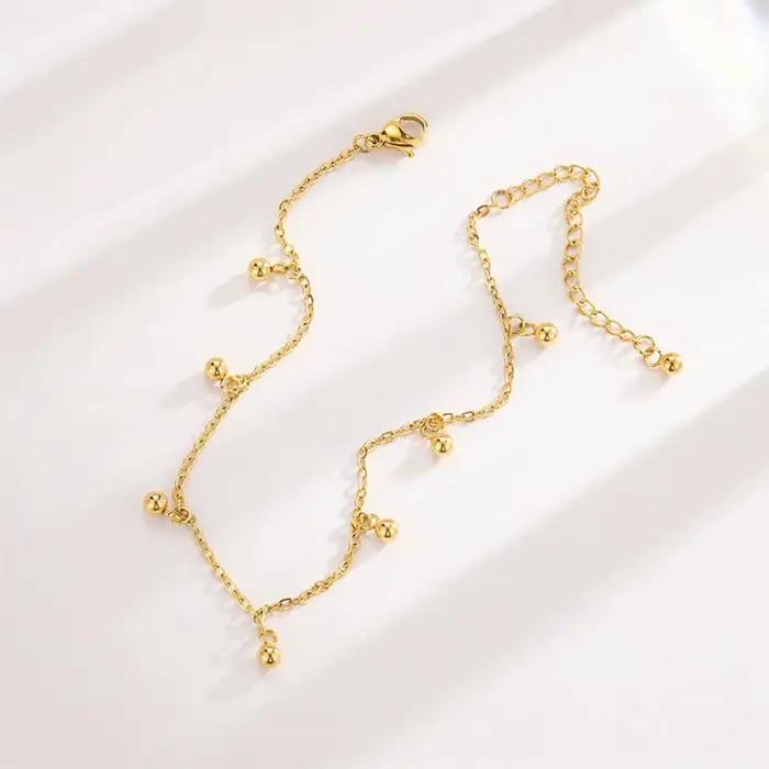 Bracelets de cheville en forme de petite cloche pour femmes et filles