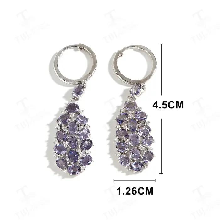 Boucles d'oreilles pendantes en argent S925 pour femmes