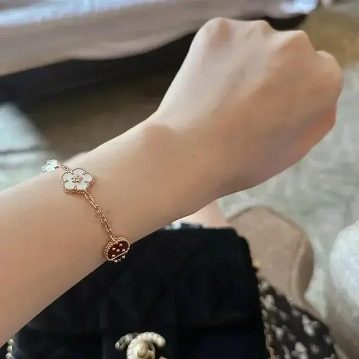 Bracelet coccinelle en argent Sterling 925