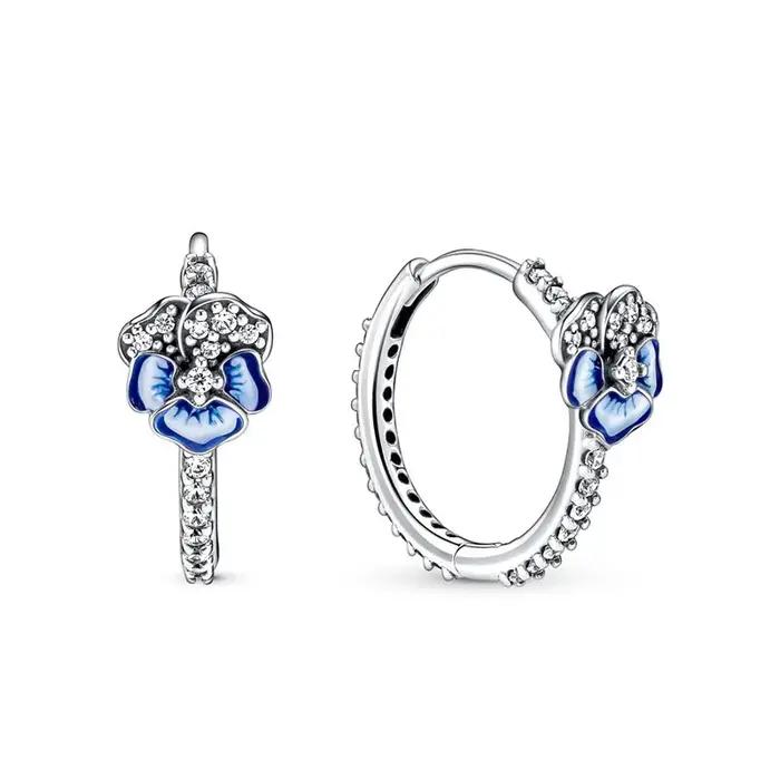 Boucles d'oreilles en argent sterling 925 classiques avec zirconium blanc pour femmes occasions spéciales elegance cadeau festif