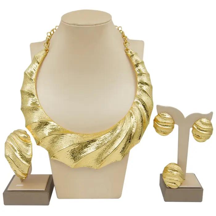 Ensembles de bijoux plaqués or de Dubaï pour femmes
