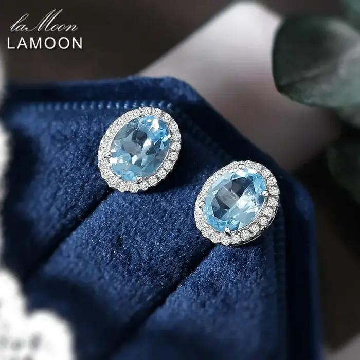 Boucles d'Oreilles en Topaze Naturelle pour Femme