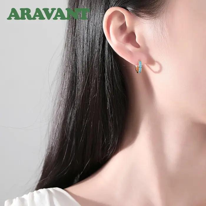 Boucles d'oreilles en argent sterling 925 bleu turquoise pour femmes styles mode et sophistiqués pour mariage fiançailles anniversaires et occasions spéciales