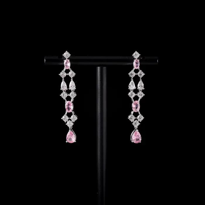 Ensemble de bijoux de mariée en zircon cubique à la mode pour femmes occasions spéciales colliers ras du cou boucles d'oreilles bracelet bague