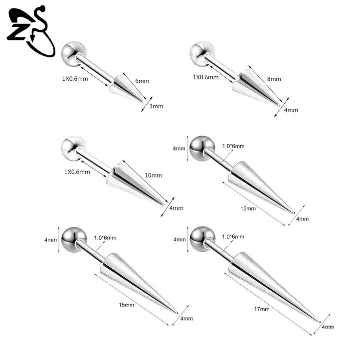 ZS-Boucle d'Oreille Punk en Acier Inoxydable pour Homme et Femme, Piercing de Cartilage Helix en For