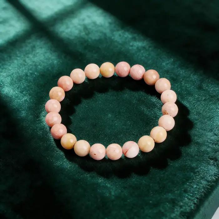 Bracelet en perles de rhodochrosite pierre naturelle bracelet reiki bijou de guérison cristal breloque vitalité cadeau pour femme occasions spéciales