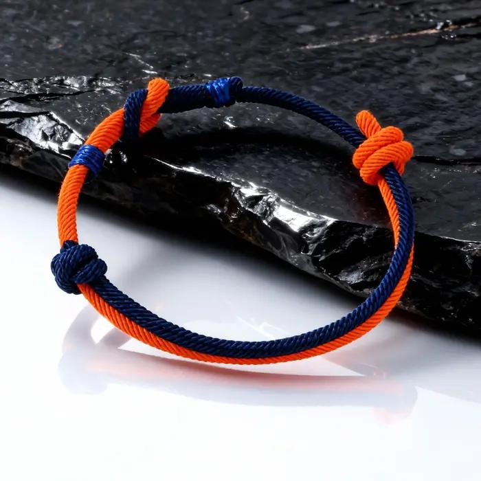 Bracelet en corde à nœud éternel bleu rouge pour hommes cadeau mariage anniversaire quotidien club occasion spéciale