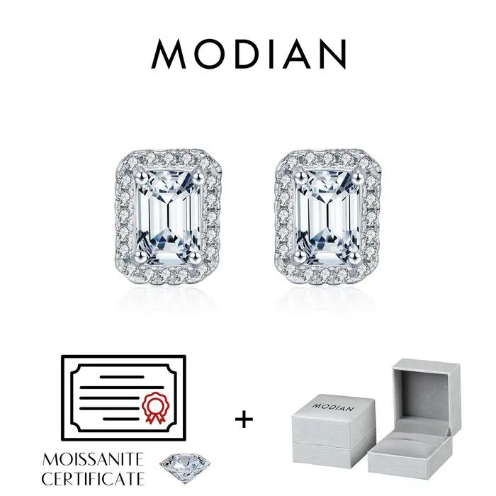 MODIAN – boucles d'oreilles en Moissanite