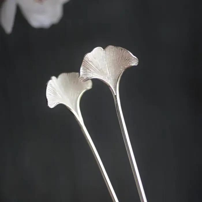 Épingle à cheveux en forme de feuille d'abricot pour femmes