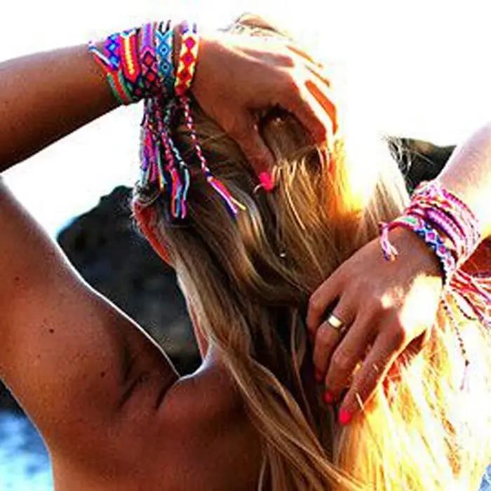 Bracelet tressé en macramé MOON GIRL pour femme, style bohème et moderne, occassions spéciales et quotidienne
