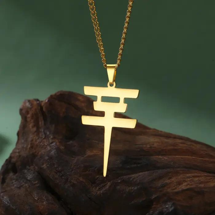 Tokio Hotel Merch Collier en acier inoxydable Bande Symbole Pendentif Alternative Rock Fan