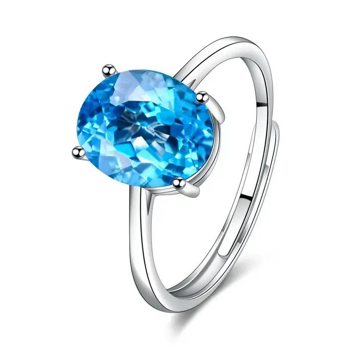 Bague réglable en argent Sterling 925 pour femmes
