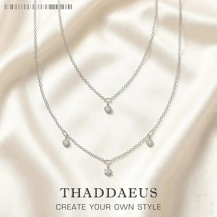 Collier Double JOBrand en argent regardé 925 pour femme