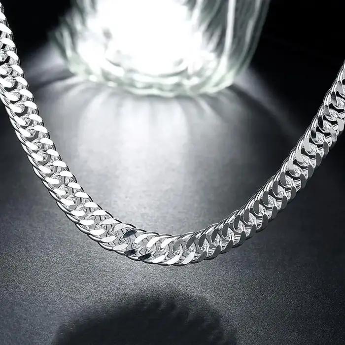 Collier en argent plaqué or rose avec pendentif géométrique classique pour homme et femme soirée événement spécial cadeau