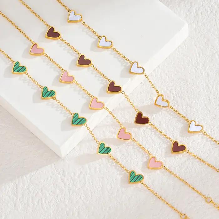 Bracelet romantique en forme de cœur pour femmes
