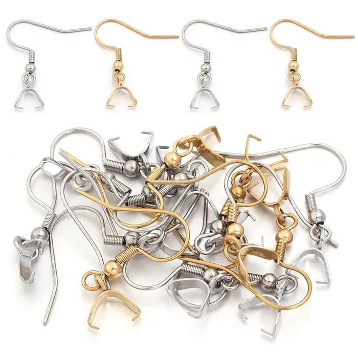 5-10 pièces Crochets de boucles d'oreilles en acier inoxydable