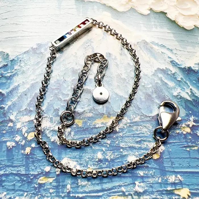 Bracelet à maillons délicats en argent regardé JO925 pour femme